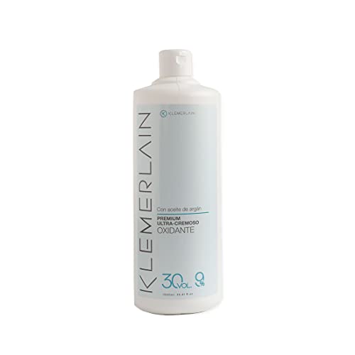 K KLEMERLAIN Oxigenada en crema para el cabello, Oxidante capilar ultra-cremoso, Coloración permanente del cabello, Vegano. Tinte pelo - 1000 ml (30 vol, 9%)