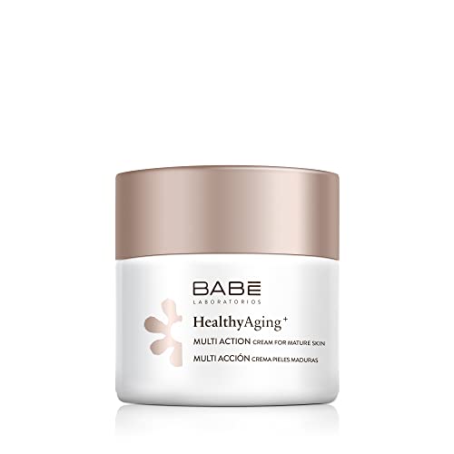 Laboratorios Babé - Multi Acción Crema para piel madura | HealthyAging+ | Facial Hidratante 50 ml | Antiarrugas | Nutritiva | Hidratación Profunda | Aspecto Luminoso | Antioxidante