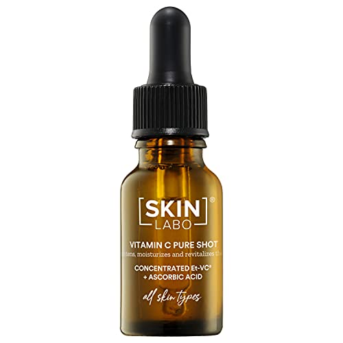 SkinLabo - Shot De Vitamina C Concentrada. Sérum facial a base de vitamina C con acción antioxidante e hidratante. Para todos los tipos de piel. 15 ml.