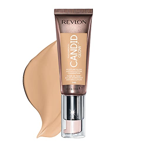 REVLON PhotoReady Candid Glow Moisture - Base de maquillaje hidratante, beis natural
