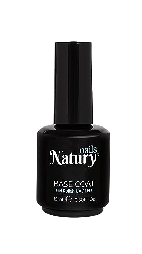 Natury Nails Base Coat Gel Polish 12 FREE UV/LED Esmaltes Semipermanentes 15ml. Cruelty Free y Vegano