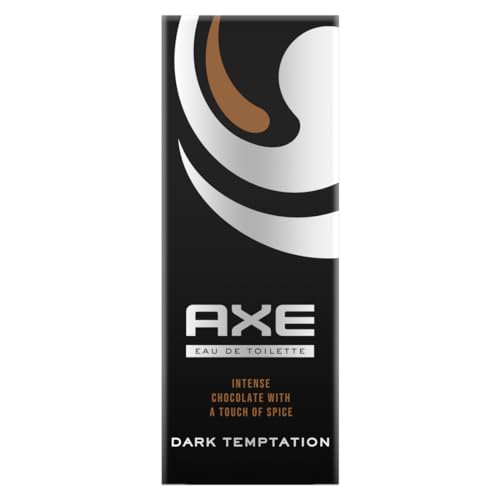 Eau de toilette Axe Dark Temptation, fragancia a chocolate negro y especias, eficacia y frescura de 24 horas, botella de 100 ml