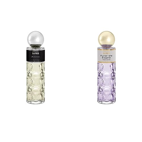 PARFUMS SAPHIR Alone - Eau de Parfum con vaporizador para Hombre - 200 ml & Furor - Eau de Parfum con vaporizador para Mujer - 200 ml