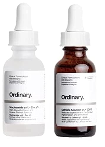 2 paquetes de The New Ordinary Niacinamide 10% + Zinc 1% and Caffeine Solution 5% + EGCG Oil Control Face Serum 30 ml