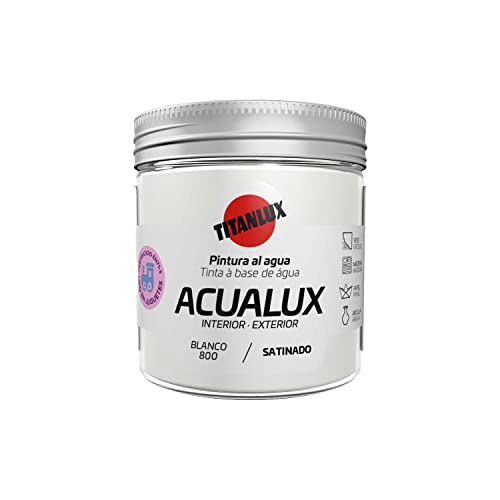 Titanlux Acualux pintura acrílica multiadherente Satinado Blanco 75 ml