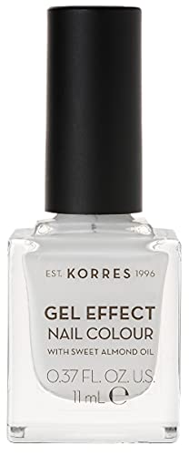 Korres Gel-Effect - Esmalte de uñas de color almendra dulce – 01 blanco blanco 11 ml