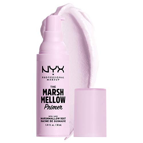 NYX Professional Makeup Prebase de Maquillaje The Marshmellow Primer, Prebase versátil que alisa y unifica, 10 beneficios, Raíz de malvavisco, Fórmula vegana, 30 ml