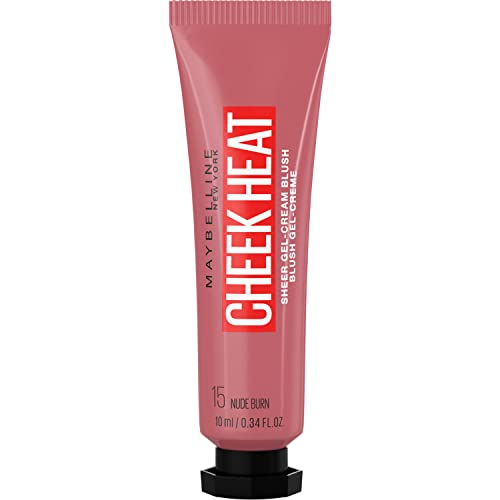 MAYBELLINE Colorete En Crema Cheek Heat All In 1, Tono 15 Nude Burn, 10 ml (Paquete de 1)
