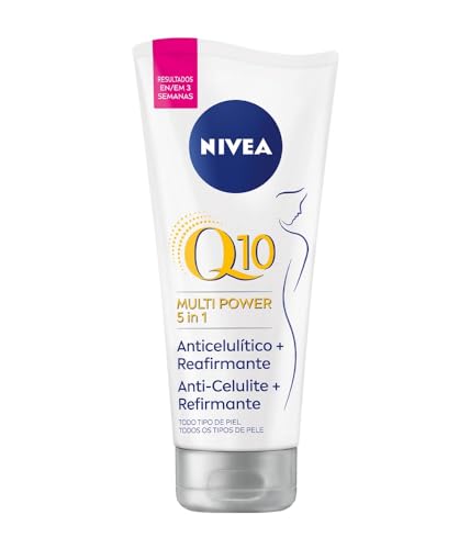 NIVEA Q10 Multi Power 5in1 Gel-Crema Anticelulítico + Reafirmante (1 x 200 ml), gel en crema para reducir los signos de celulitis, crema anticelulítica y cuidado corporal