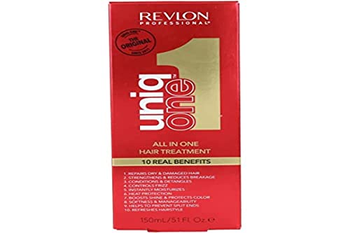 Revlon Professional UniqOne Protector Térmico Pelo, Tratamiento Hidratante para Cabello en Spray sin Aclarado, Fragancia Classic - 150 ml