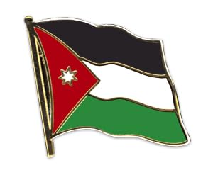 Pin de bandera de Jordania, pin de metal, diseño de bandera de Jordania, Esmalte duro