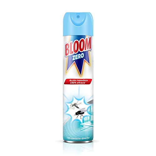 Bloom Zero Aerosol contra moscas y mosquitos (400ml), insecticida eficaz contra insectos voladores, con 0% perfumes, acción inmediata, 100% eficacia