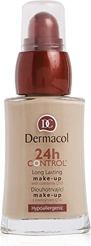 Dermacol - Base de Maquillaje Profesional 24H Control, Con Coenzima Q10, Base de Maquillaje para Pieles Secas y Grasas, De Larga Duración y A Prueba de Tacto, No. 02, 30 mL