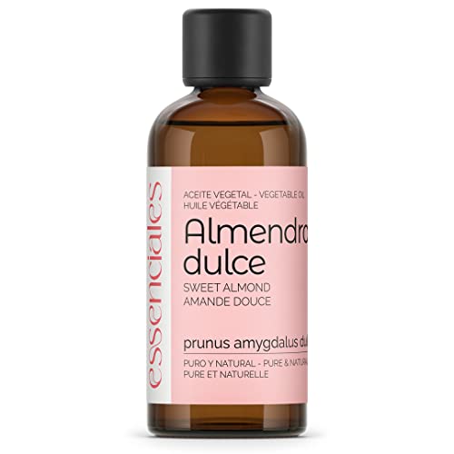 Essenciales - Aceite Vegetal de Almendras Dulces, 100% Puro y Natural, 100 ml | Aceite Vegetal Prunus Amygdalus Dulcis, 1ª Presión Frío