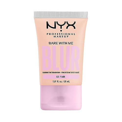 NYX Professional Makeup Bare with Me Blur Skin Tint, Base de maquillaje difuminadora, Hidratación hasta 12H, Acabado Mate, Tono: Fair