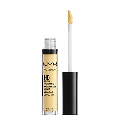 NYX Professional Makeup HD Photogenic Concealer Wand, Corrector para todo tipo de pieles, Cobertura media, Tono: Amarillo