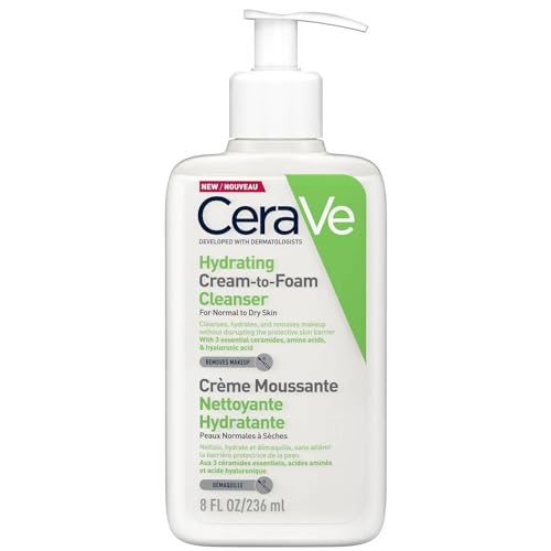 CeraVe - Crema limpiadora facial a espuma - El paquete de 236 ml puede variar
