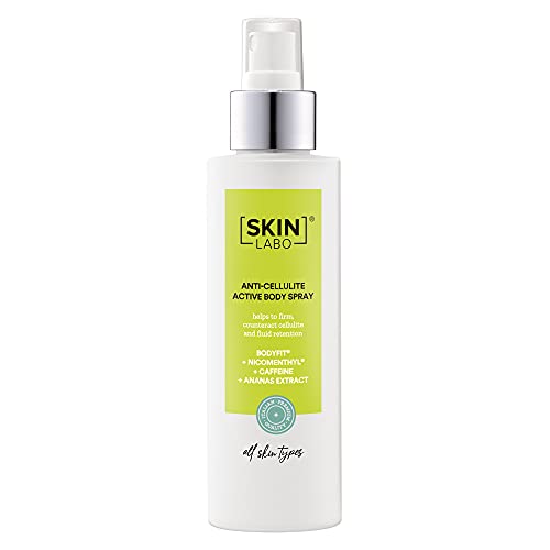 SkinLabo - Spray anticelulítico súper reductor. Fuerte crema anticelulítica en spray con acción adelgazante, drenante y reafirmante. 150 ml