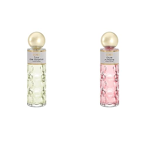 PARFUMS SAPHIR Toy - Eau de Parfum con vaporizador para Mujer - 200 ml & Due Amore - Eau de Parfum con vaporizador para Mujer - 200 ml