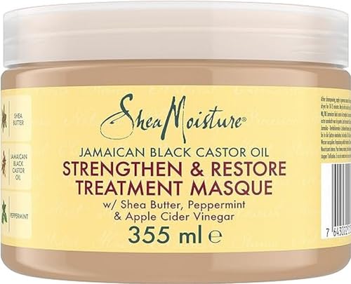 Shea Humedad jamaicana Negro Aceite de ricino Fortalecer/Grow y restauración Tratamiento máscara 355 ml