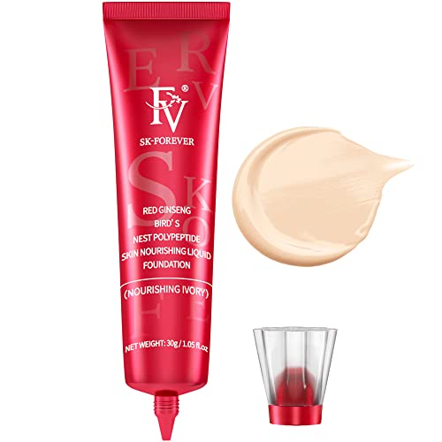 FV Base Maquillaje Hidratante, Acabado Natural & Cobertura Media, Impermeable de Larga Duración Base de Maquillaje piel Seca/Mixta, 30g, Nourishing Ivory
