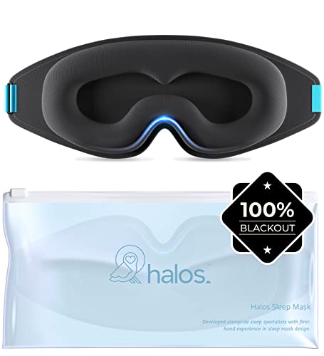 Halo Mask Antifaz para Dormir – Mujer y Hombre Modelo 2022 – Vendaje de Ojos Sin Presión – Con Bolsa de Almacenamiento - Viajes, Yoga