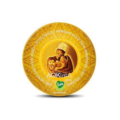 AOKlabs - Manteca de Karite Pura, Oro Africano - Sin Refinar, 100% Pura, Ecológica, Sin Aditivos - Hidrata, Regenera y Repara Piel y Cabello (100 ml)