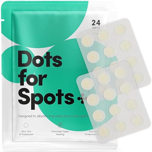 Dots for Spots Pimple Parches, Originales Absorbentes Contra el Acné, No Testados en Animales, 1 Pack (24 Unidades)