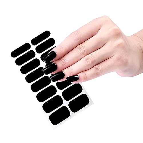 Pegatinas de arte de uñas, 16 tiras de esmalte de uñas, juego de calcomanías de uñas para lámpara UV, diseño 3D, envolturas de esmalte de uñas de moda