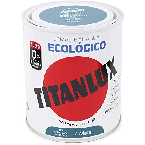 Titanlux Esmalte Ecológico Acrílico Mate 750 ml (Verde Jade 0557)