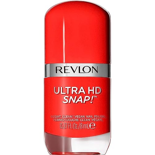 Revlon Ultra HD Snap! Esmalte de uñas de secado rápido. Alta cobertura en una sola pasada. Fórmula Vegana (Tono #031 She's On Fire) - 8ml