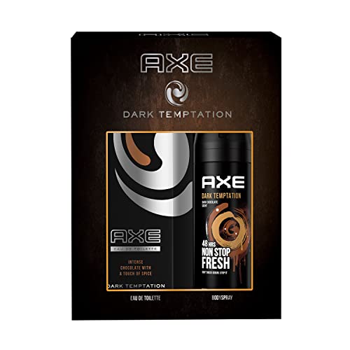 AXE Neceser Hombre Caja de Regalo Dark Temptation Desodorante para Hombre BodySpray 150ml + Eau de Toilette 50ml