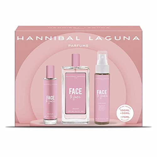 Set de Perfume Mujer Hannibal Laguna Face To Face 3 Piezas