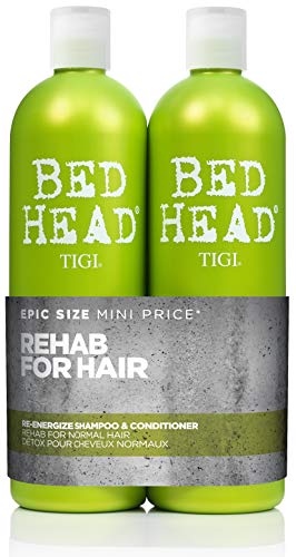 Bed Head by Tigi – Urban Antidotes Re-Energize, champú y acondicionador de uso diario, 2 x 750 ml