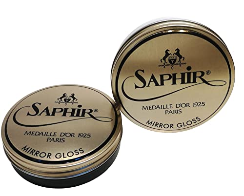Saphir MEDALLA D'O Mirror Gloss Kit Espejo Brillo incoloro y negro