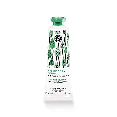 Yves Rocher-Mascarilla Gel Purificante con Hierbabuena Bio-Elimina las impurezas y purifica instantáneamente la piel-30ml