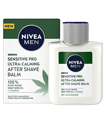 NIVEA MEN Sensitive Pro Bálsamo hidratante Aftershave (1 x 100 ml), apto para piel con barba, cuidado facial para suavizar e hidratar al instante