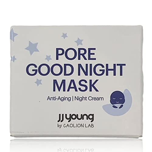 JJ YOUNG Poro bueno noche máscara - hidrata y nutre, ilumina la piel, mejora las arrugas y la textura de la piel con extracto de seda fermentada, extracto de corteza de sauce y adenosina - 1,76 oz.