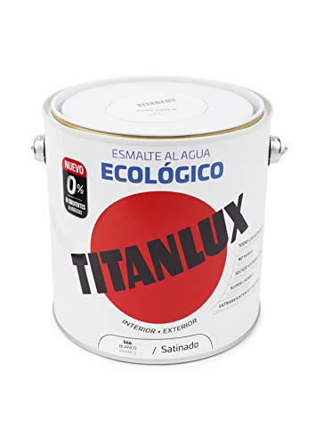 Titanlux - Esmalte agua ecologico santinado, Blanco, 2,5L (ref. 01T056625)