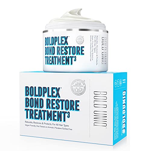 BoldPlex 3 Bond Repair-Máscara de Tratamiento de Proteínas del Cabello-Fórmula Acondicionadora Hidratante para el Cabello Rizado, Seco, Teñido, Encrespado, Quebrado o Decolorado - 200ml