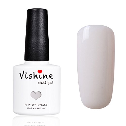 Vishine - Esmalte de gel de uñas semipermanente para lámparas UV y decoración de uñas (10 ml), color carne