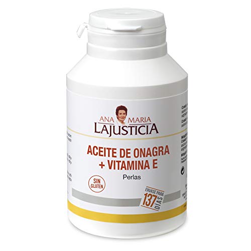 Ana Maria Lajusticia - Aceite de onagra – 275 perlas. Alivia dolores menstruales, los síntomas de la menopausia y el síndrome premenstrual. Envase para 137 días de tratamiento.