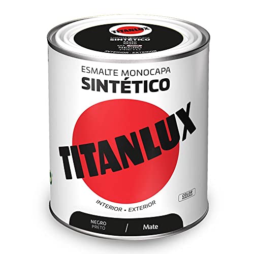 Titanlux Esmalte Sintético Mate Negro 750 ml
