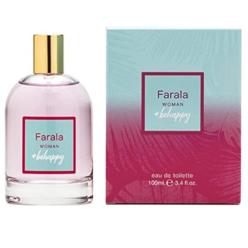 FARALA - BeHappy 100 ml, Perfume de Mujer, Colonia Perfumada, Eau de Toilette Femenina, Fresca y de Larga Duración, Aroma Floral y Especiado