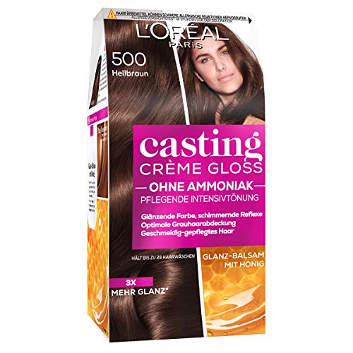 L'Oréal Paris casting Creme Gloss Color Care pelo, 500 marrón claro