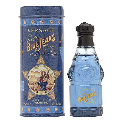 Azul Jeans por Gianni Versace agua de colonia para mujer en spray, 2,5 oz para hombres