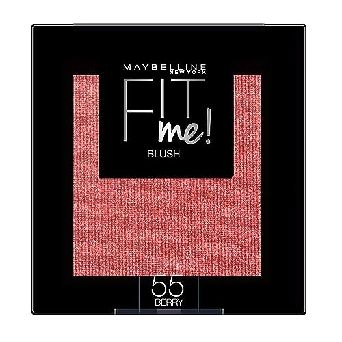 Maybelline New York - Fit Me Blush Colorete en Polvo Mate, para Todo Tipo de Pieles, Tono 55 Berry