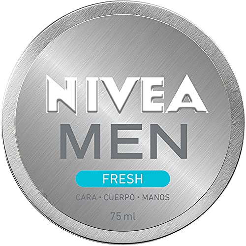NIVEA MEN Fresh (1 x 75 ml), gel hidratante facial y corporal con menta acuática 100% natural, gel refrescante ligero y no graso, crema facial de rápida absorción