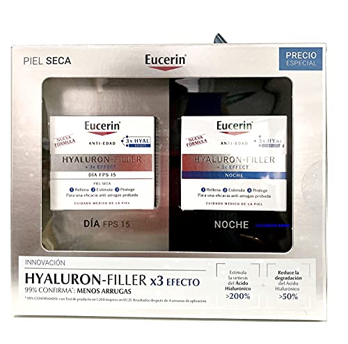 Eucerin Pack Hyaluron Filler Antiarrugas Crema De Día Piel Seca 50ml + Hyaluron Filler Crema De Noche 50ml