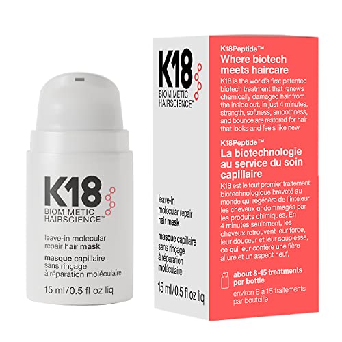 K-18 Leave-in Máscara de reparación molecular para el cabello 0.5oz/15ml